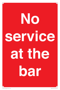 No service at the bar